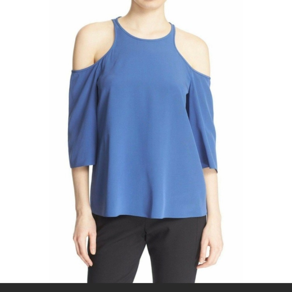 Tibi cold shoulder top